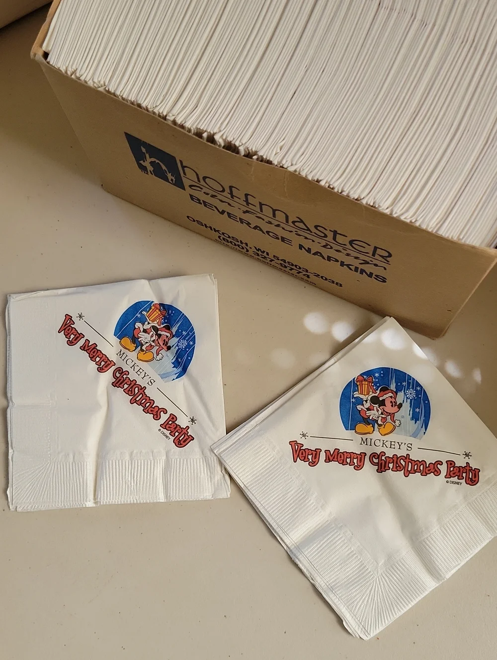 Disney Mickey Vintage Christmas Beverage Napkins